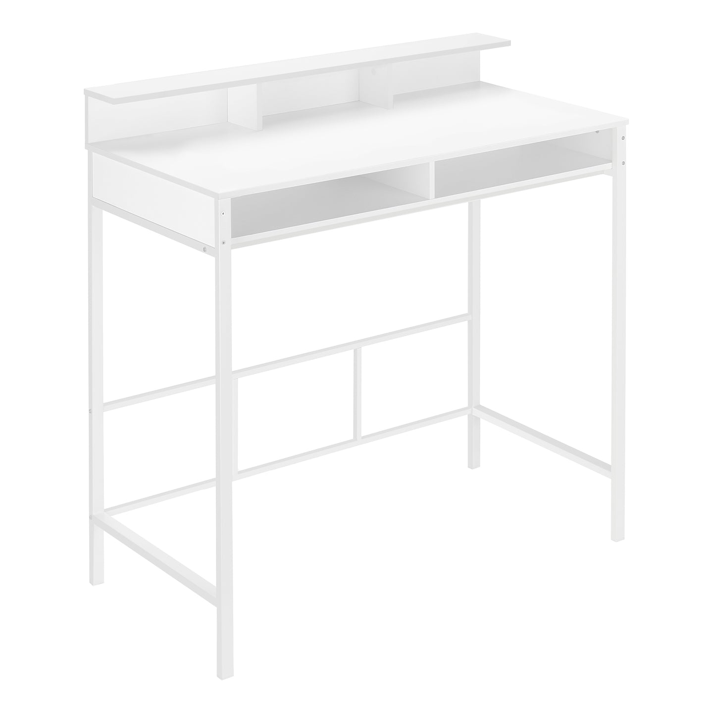 I 7701 Computer Desk - 48"L / White / White Standing Height - Furniture Depot