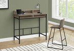 I 7702 Computer Desk - 48"L / Dark Taupe / Black Standing Height - Furniture Depot