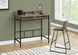 I 7702 Computer Desk - 48"L / Dark Taupe / Black Standing Height - Furniture Depot