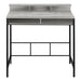 I 7703 Computer Desk - 48"L / Grey / Black Standing Height - Furniture Depot