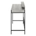 I 7703 Computer Desk - 48"L / Grey / Black Standing Height - Furniture Depot