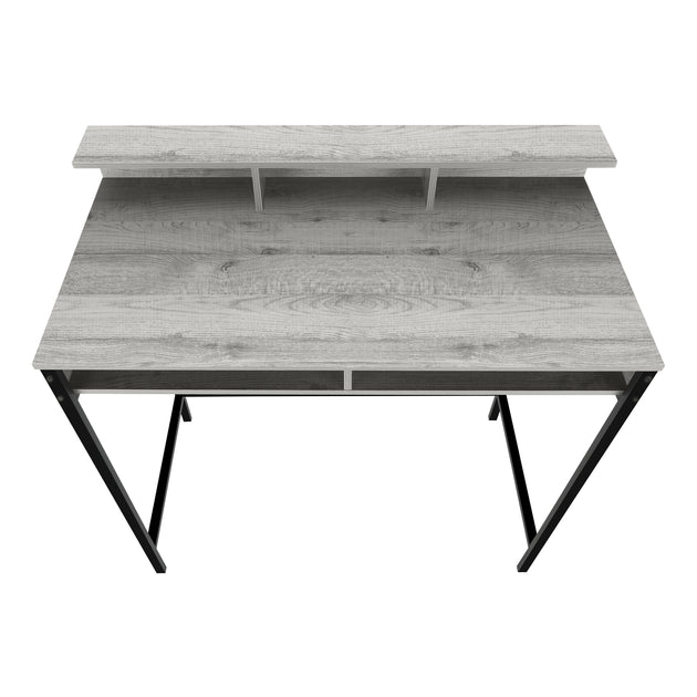 I 7703 Computer Desk - 48"L / Grey / Black Standing Height - Furniture Depot