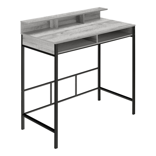 I 7703 Computer Desk - 48"L / Grey / Black Standing Height - Furniture Depot