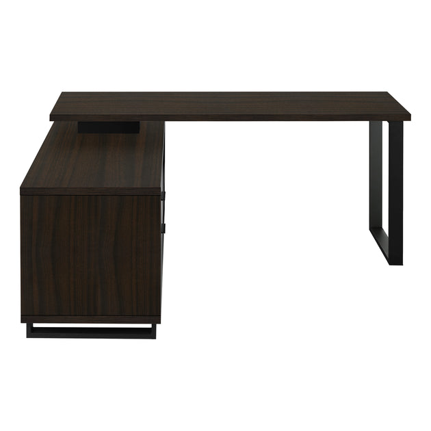 I 7710 Computer Desk - 72"L Espresso / Black Executive Corner - Furniture Depot (7881152528632)