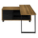 I 7711 Computer Desk - 72"L Walnut / Black Executive Corner - Furniture Depot
