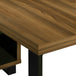 I 7711 Computer Desk - 72"L Walnut / Black Executive Corner - Furniture Depot