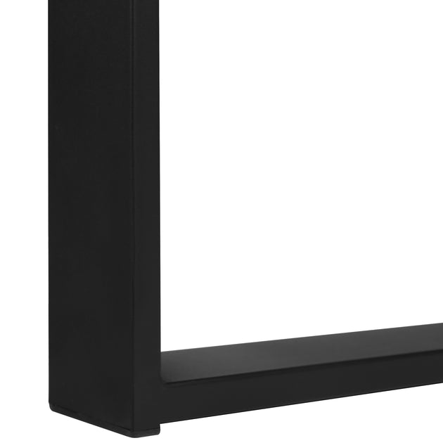 I 7711 Computer Desk - 72"L Walnut / Black Executive Corner - Furniture Depot