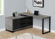 I 7714 Computer Desk - 72"L Grey Concrete/Black Executive Corner - Furniture Depot