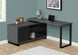 I 7715 Computer Desk - 72"L Modern Grey / Black Executive Corner - Furniture Depot