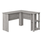 I 7720 Computer Desk - Industrial Grey L-Shaped Corner/2 Shelves - Furniture Depot (7881153380600)