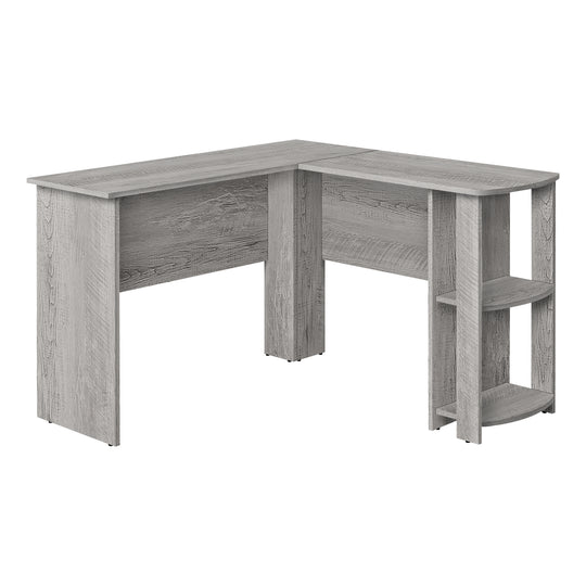 I 7720 Computer Desk - Industrial Grey L-Shaped Corner/2 Shelves - Furniture Depot (7881153380600)