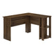 I 7721 Computer Desk - Dark Walnut L-Shaped Corner / 2 Shelves - Furniture Depot