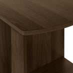 I 7721 Computer Desk - Dark Walnut L-Shaped Corner / 2 Shelves - Furniture Depot