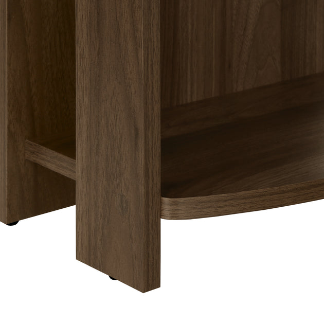 I 7721 Computer Desk - Dark Walnut L-Shaped Corner / 2 Shelves - Furniture Depot