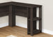 I 7722 Computer Desk - Brown Oak L-Shaped Corner / 2 Shelves - Furniture Depot