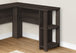I 7722 Computer Desk - Brown Oak L-Shaped Corner / 2 Shelves - Furniture Depot