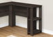 I 7722 Computer Desk - Brown Oak L-Shaped Corner / 2 Shelves - Furniture Depot