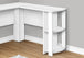 I 7723 Computer Desk - White L-Shaped Corner / 2 Shelves - Furniture Depot