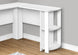 I 7723 Computer Desk - White L-Shaped Corner / 2 Shelves - Furniture Depot
