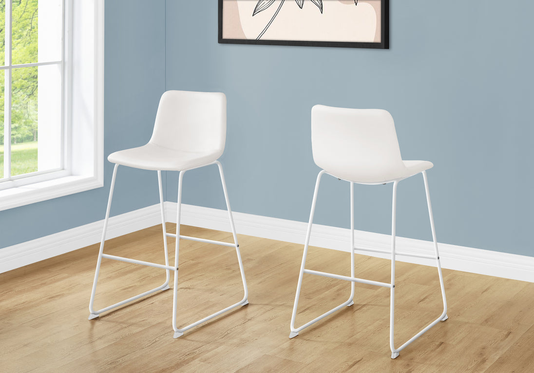 I 7750 Office Chair - White Leather-Look / Stand-Up Desk - Furniture Depot (7881153970424)