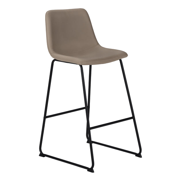 I 7751 Office Chair - Taupe Leather-Look / Stand-Up Desk - Furniture Depot