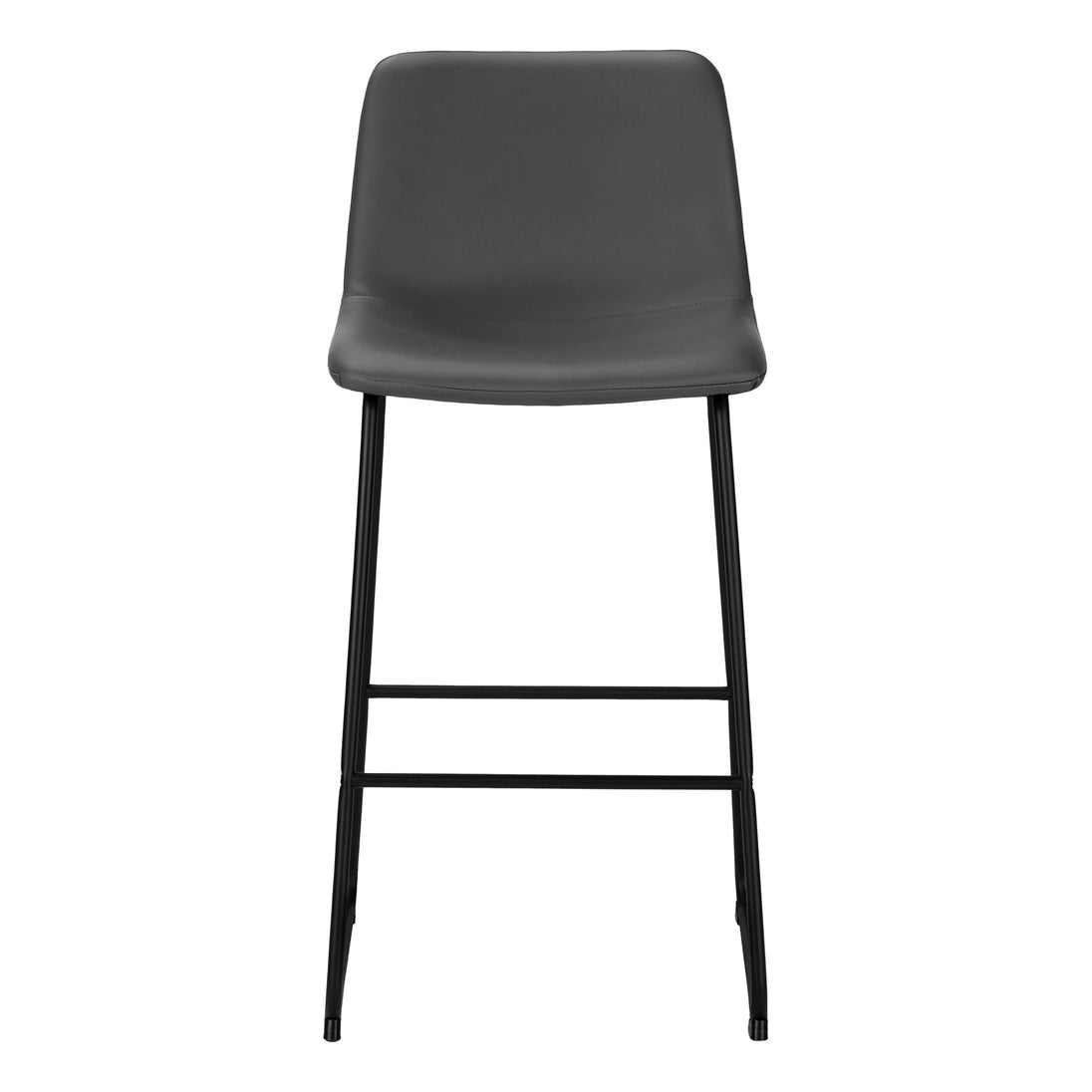 I 7752 Office Chair - Grey Leather-Look / Stand-Up Desk - Furniture Depot