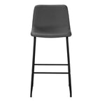 I 7752 Office Chair - Grey Leather-Look / Stand-Up Desk - Furniture Depot