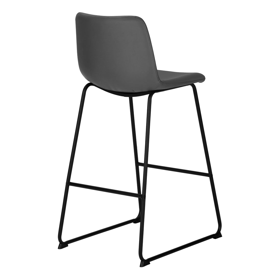 I 7752 Office Chair - Grey Leather-Look / Stand-Up Desk - Furniture Depot