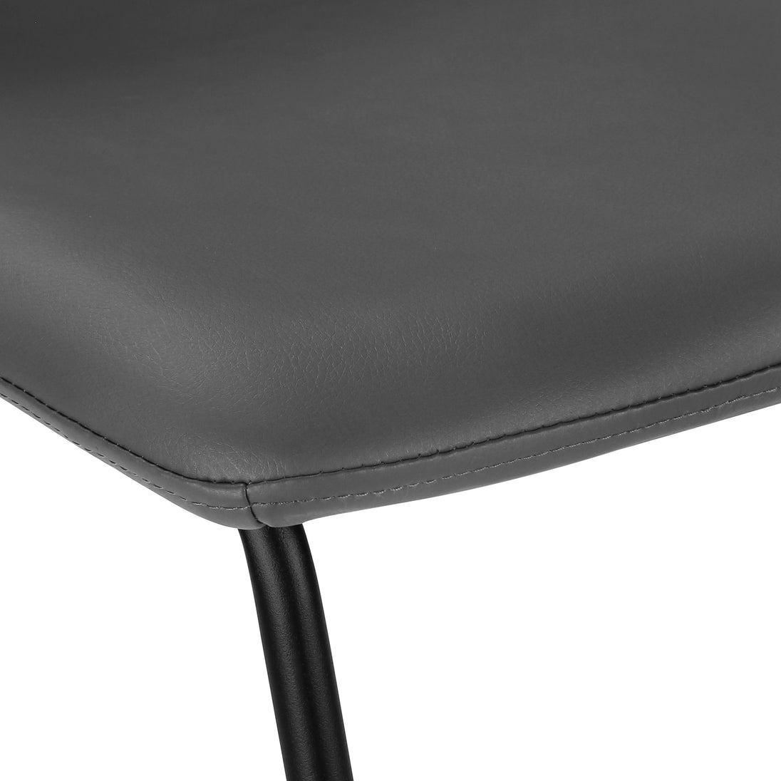 I 7752 Office Chair - Grey Leather-Look / Stand-Up Desk - Furniture Depot