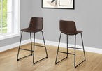 I 7753 Office Chair - Brown Leather-Look / Stand-Up Desk - Furniture Depot