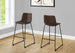 I 7753 Office Chair - Brown Leather-Look / Stand-Up Desk - Furniture Depot