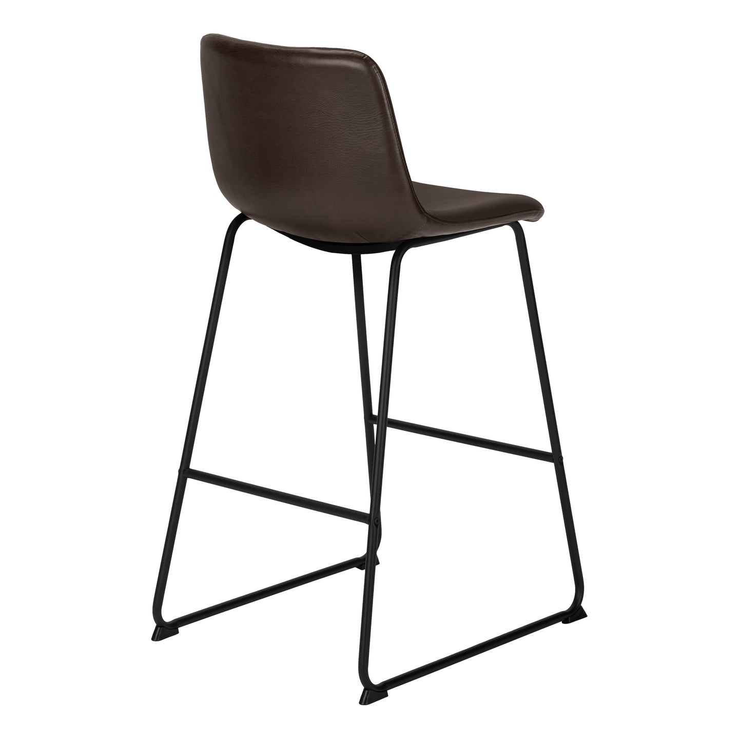 I 7753 Office Chair - Brown Leather-Look / Stand-Up Desk - Furniture Depot