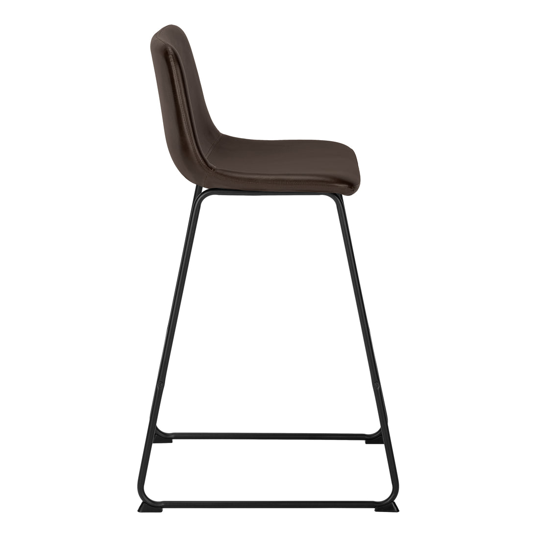 I 7753 Office Chair - Brown Leather-Look / Stand-Up Desk - Furniture Depot