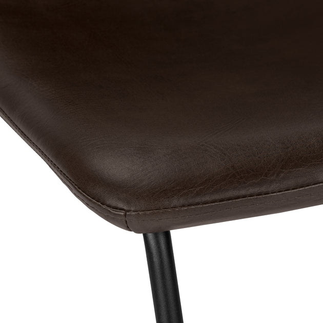 I 7753 Office Chair - Brown Leather-Look / Stand-Up Desk - Furniture Depot