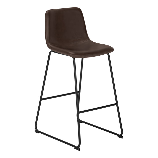 I 7753 Office Chair - Brown Leather-Look / Stand-Up Desk - Furniture Depot