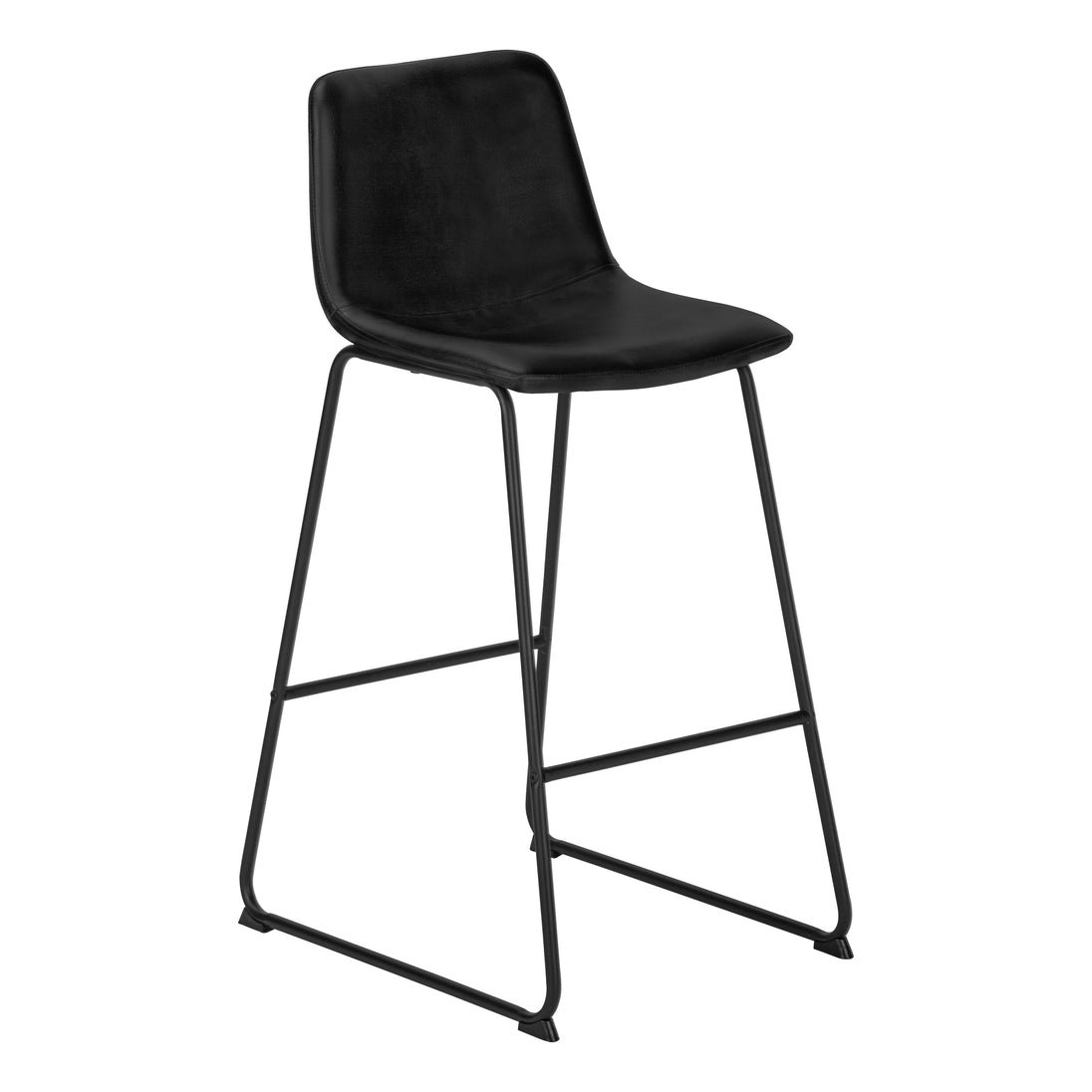I 7754 Office Chair - Black Leather-Look / Stand-Up Desk - Furniture Depot