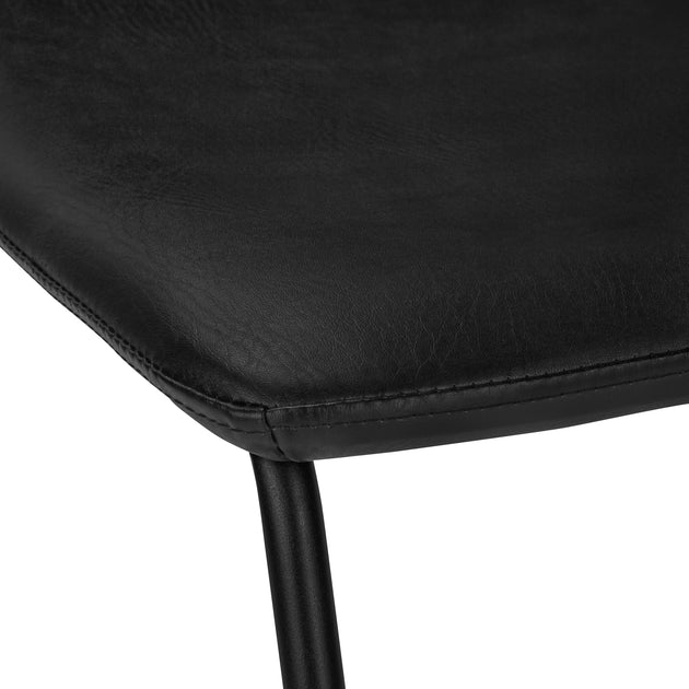 I 7754 Office Chair - Black Leather-Look / Stand-Up Desk - Furniture Depot