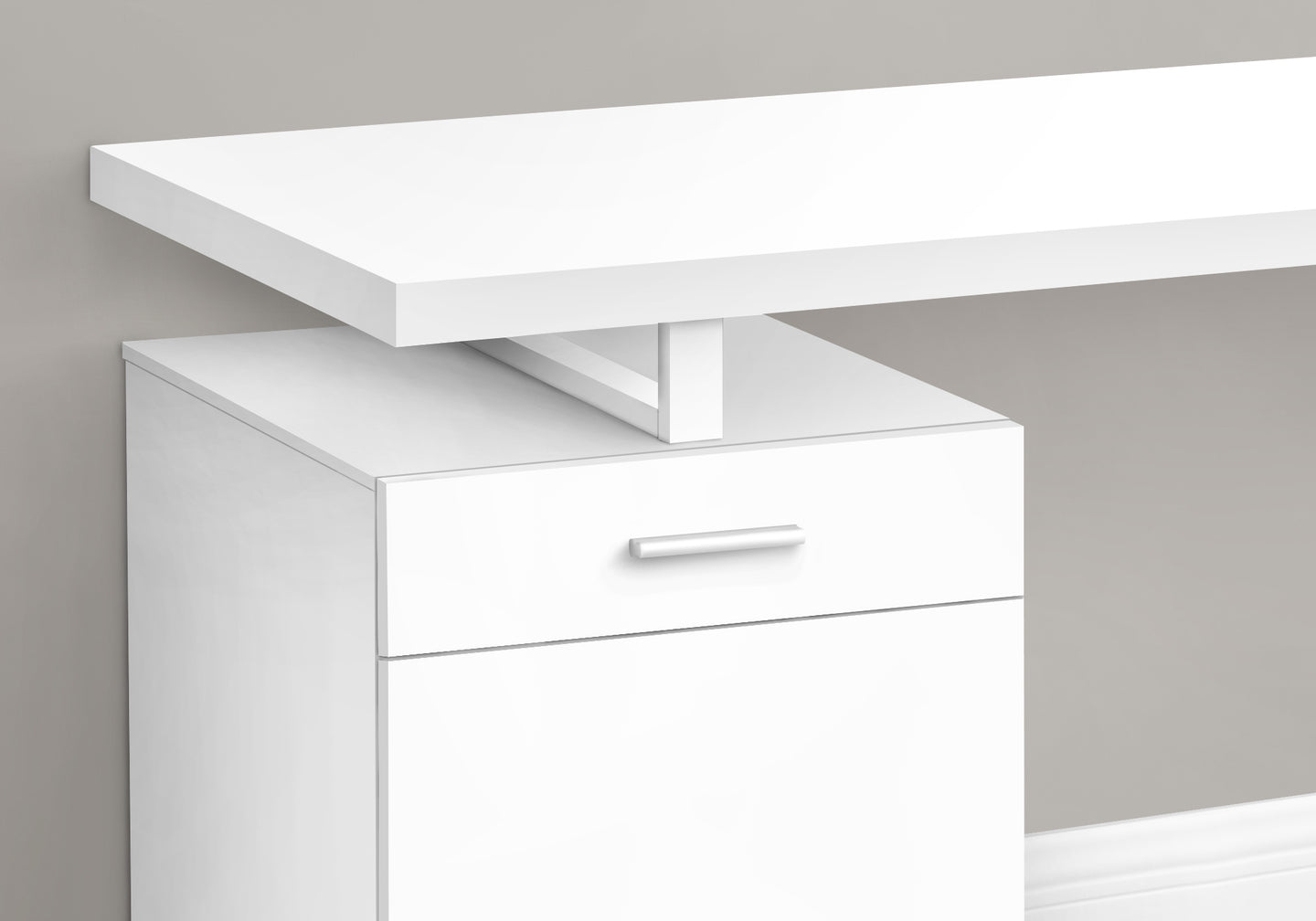 I 7760 Computer Desk - 48"L / White Left Or Right Facing - Furniture Depot