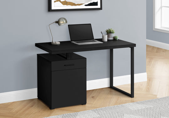 I 7761 Computer Desk - 48"L / Black Left Or Right Facing - Furniture Depot
