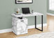 I 7762 Computer Desk - 48"L / White Marble Left Or Right Facing - Furniture Depot