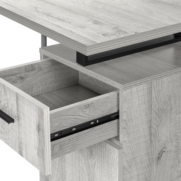 I 7763 Computer Desk - 48"L / Grey Left Or Right Facing - Furniture Depot