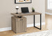 I 7764 Computer Desk - 48"L / Dark Taupe Left Or Right Facing - Furniture Depot