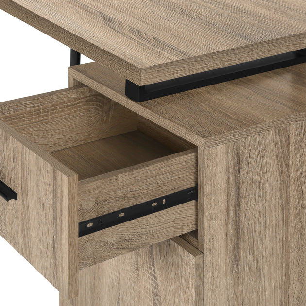 I 7764 Computer Desk - 48"L / Dark Taupe Left Or Right Facing - Furniture Depot