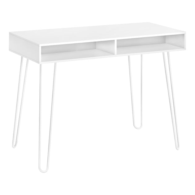 I 7770 Computer Desk - 40"L / White / White Metal - Furniture Depot