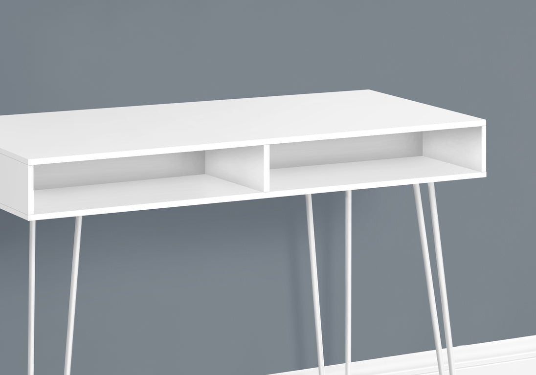 I 7770 Computer Desk - 40"L / White / White Metal - Furniture Depot