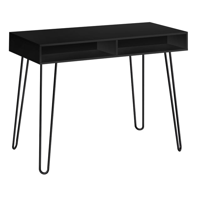 I 7771 Computer Desk - 40"L / Black / Black Metal - Furniture Depot