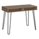 I 7772 Computer Desk - 40"L / Dark Taupe / Black Metal - Furniture Depot (7881155739896)