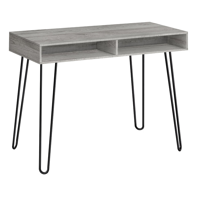 I 7773 Computer Desk - 40"L / Grey / Black Metal - Furniture Depot