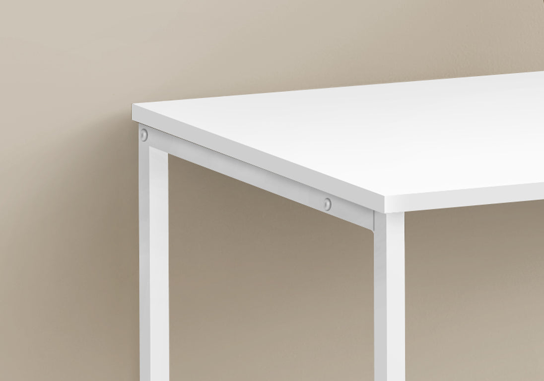 I 7775 Computer Desk - 40"L / White / White Metal - Furniture Depot