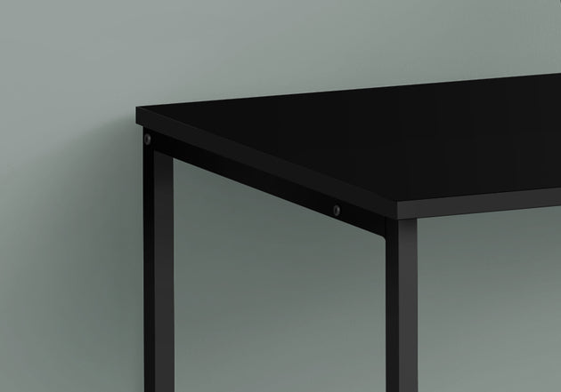 I 7776 Computer Desk - 40"L / Black / Black Metal - Furniture Depot